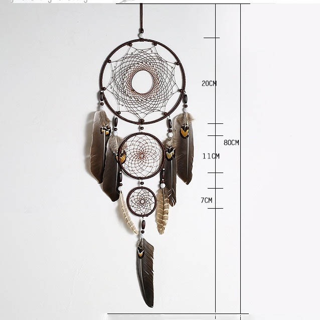 【生活市集】北歐鷹羽壁掛捕夢網 捕夢網 波西米亞掛飾 牆壁掛飾 牆壁佈置 北歐佈置 禮物 婚禮 露營生日-細節圖9