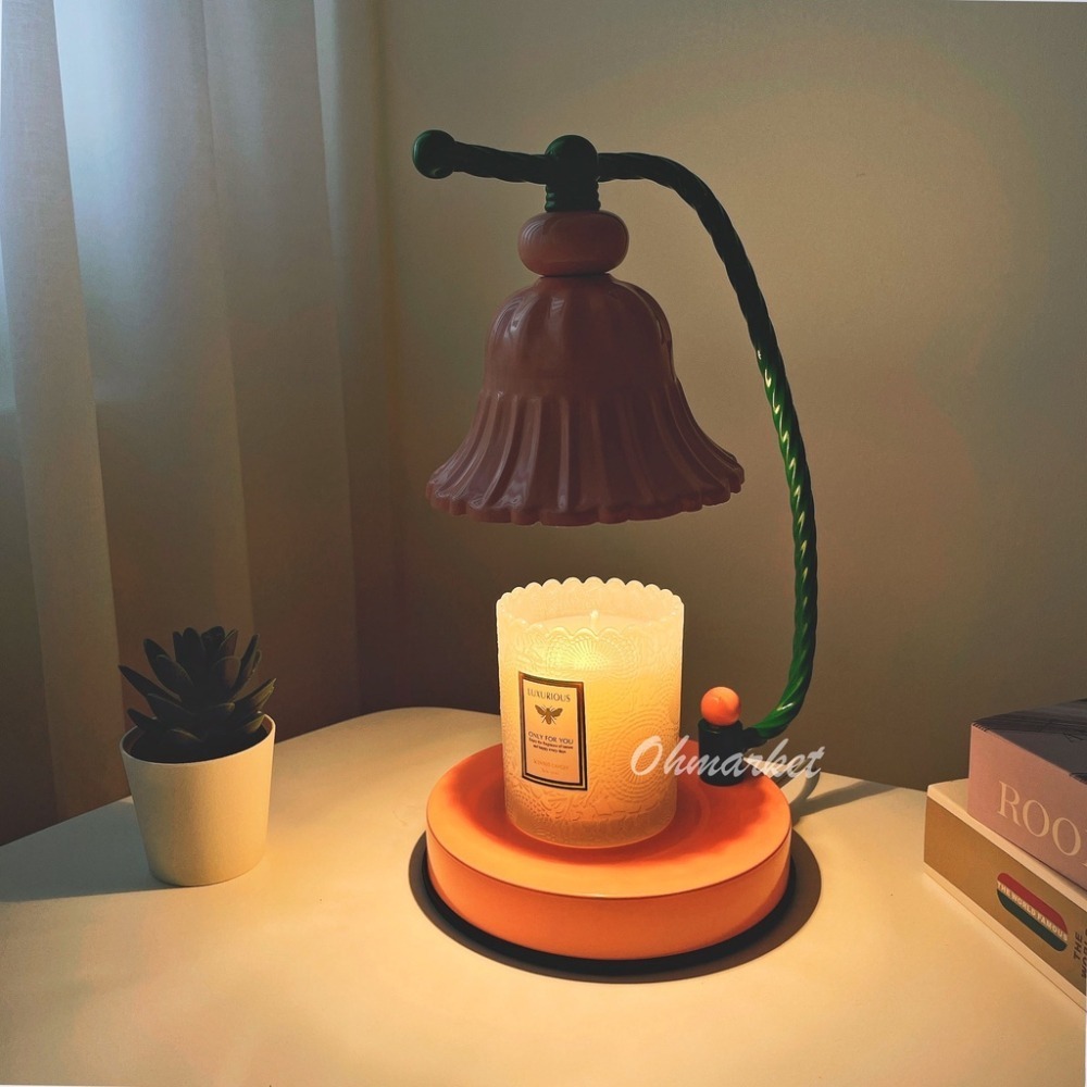 【生活市集】【送香氛蠟燭】小花融蠟燈 蠟燭燈 融燭燈 蠟燭暖燈 溶蠟燈 香氛燈 香氛蠟燭香氛暖燈交換禮-細節圖4