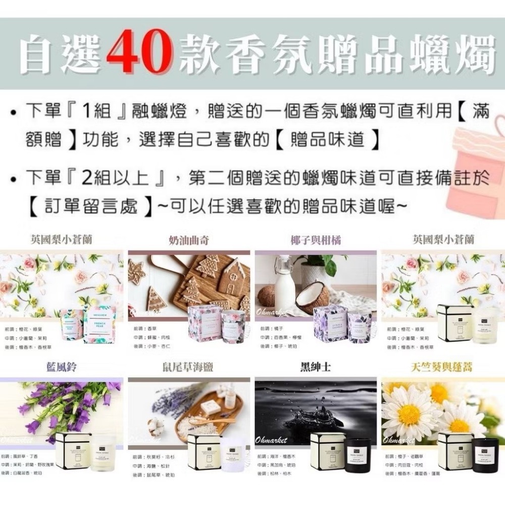 【生活市集】【送香氛蠟燭】小花融蠟燈 蠟燭燈 融燭燈 蠟燭暖燈 溶蠟燈 香氛燈 香氛蠟燭香氛暖燈交換禮-規格圖7