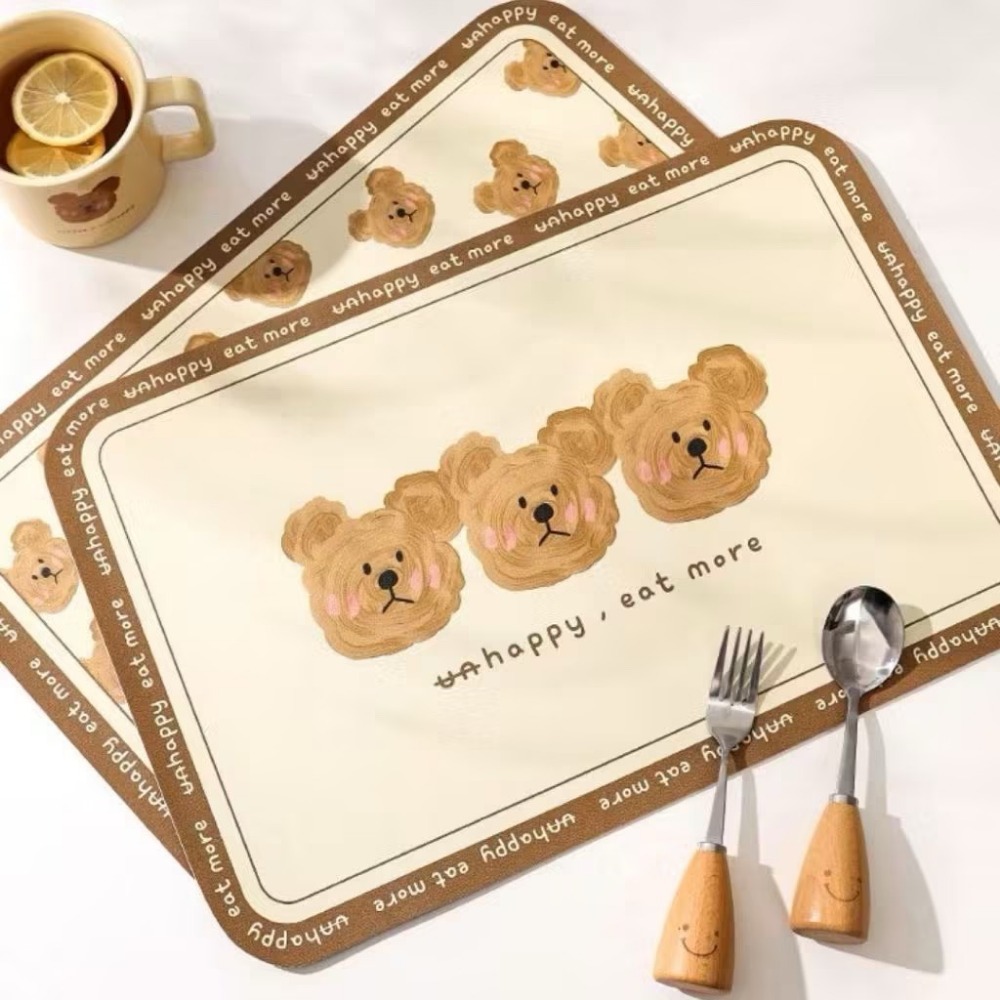 【生活市集】 奶茶色系 隔熱餐墊 防水餐墊 隔熱PU皮革易清洗皮革餐墊隔熱墊家用西餐餐盤墊北歐餐墊茶杯碗盤墊-規格圖9