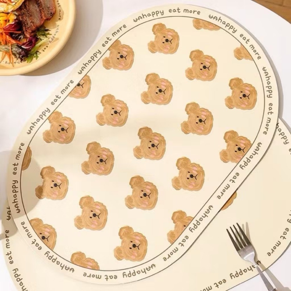 【生活市集】 奶茶色系 隔熱餐墊 防水餐墊 隔熱PU皮革易清洗皮革餐墊隔熱墊家用西餐餐盤墊北歐餐墊茶杯碗盤墊-規格圖9