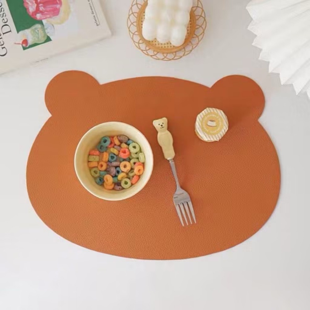 【生活市集】 奶茶色系 隔熱餐墊 防水餐墊 隔熱PU皮革易清洗皮革餐墊隔熱墊家用西餐餐盤墊北歐餐墊茶杯碗盤墊-規格圖9