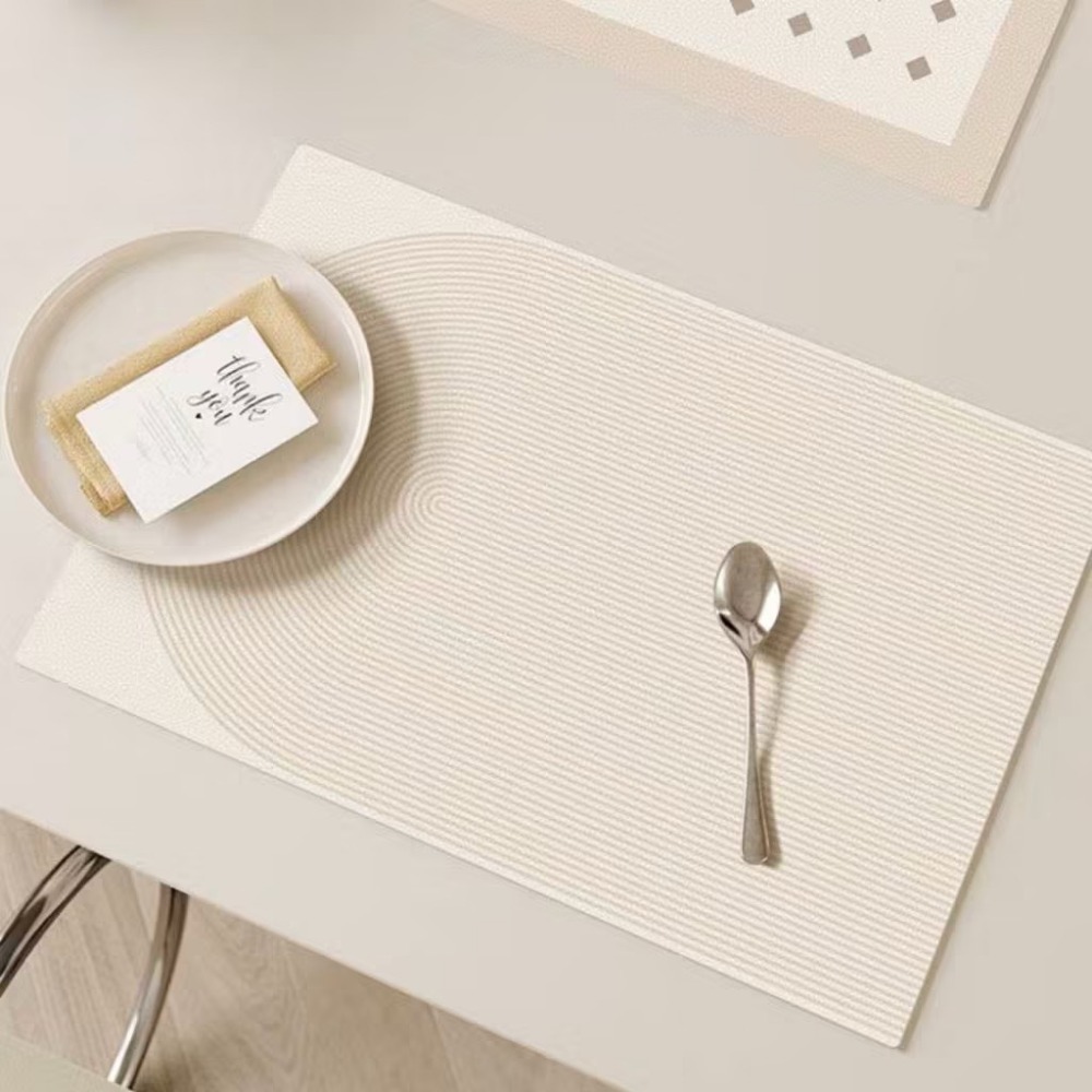 【生活市集】 奶茶色系 隔熱餐墊 防水餐墊 隔熱PU皮革易清洗皮革餐墊隔熱墊家用西餐餐盤墊北歐餐墊茶杯碗盤墊-規格圖9
