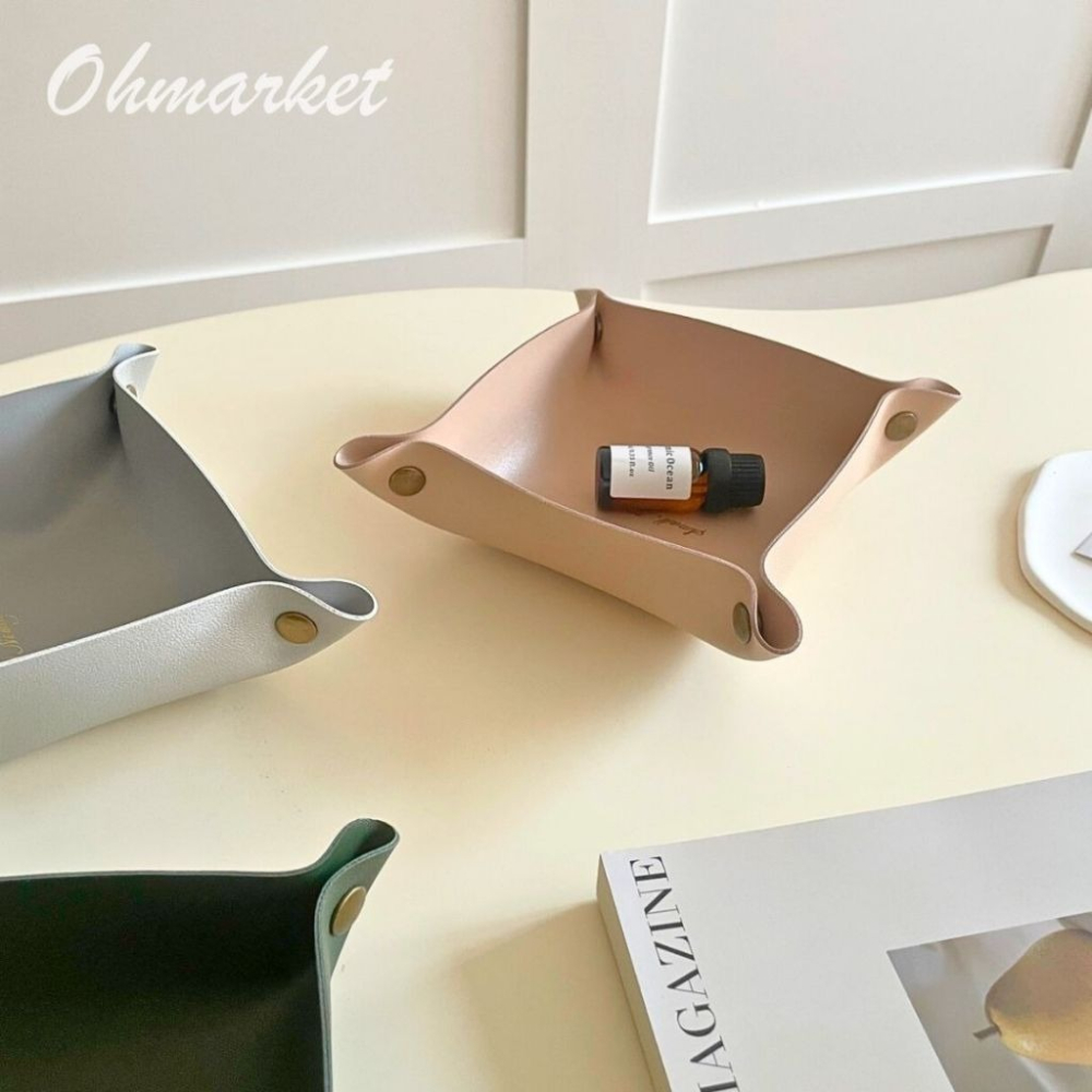 【生活市集】 北歐玄關收納盤 桌面收納 鑰匙收納 收納盒 雜物收納化妝品收納耳夾耳環收納盒玄關鑰匙收納鑰-細節圖7