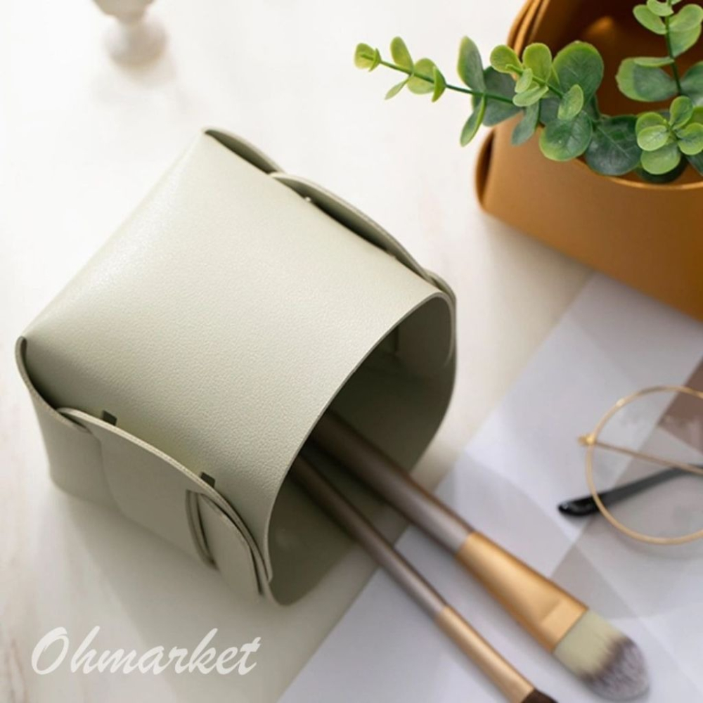 【生活市集】 北歐皮革收納盒 桌面收納 鑰匙收納 收納盒 雜物收納 化妝品收納耳夾耳環收納盒玄關鑰匙收納-細節圖7
