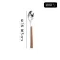 【生活市集】 韓系仿木柄西餐餐具 不鏽鋼餐具 不鏽鋼長柄餐具 西餐刀 刀叉 環保 餐具筷子湯匙牛排刀西餐餐具-規格圖9
