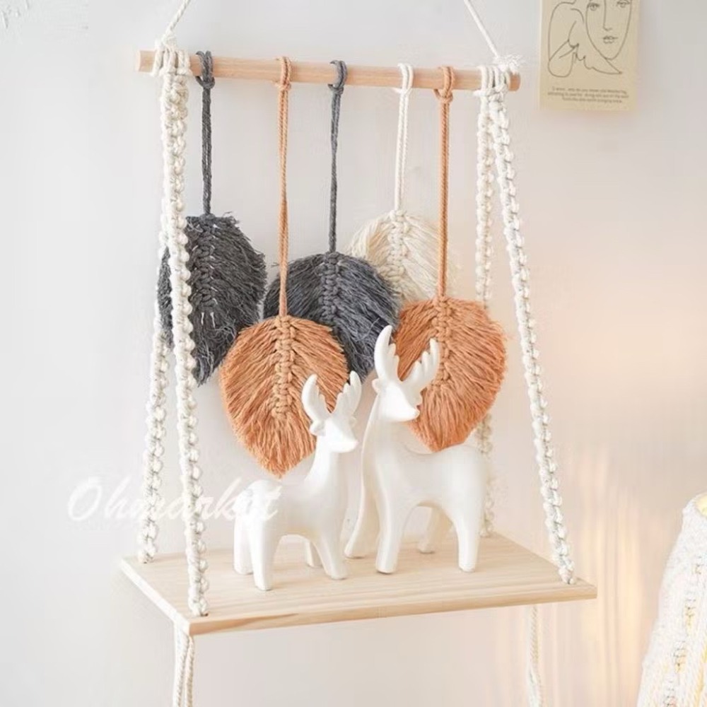 【生活市集】 波西米亞牆壁掛式 編織掛飾 掛毯 編織 收納 佈置 露營 北歐補夢網 波希米亞北歐壁掛 牆壁裝飾-規格圖11