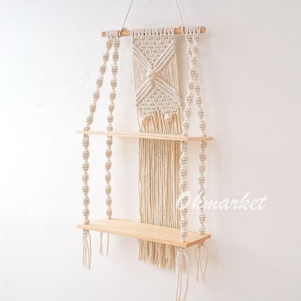 【生活市集】 波西米亞牆壁掛式 編織掛飾 掛毯 編織 收納 佈置 露營 北歐補夢網 波希米亞北歐壁掛 牆壁裝飾-規格圖11