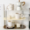 【生活市集】 奶油色桌面收納架 置物架浴室收納廚房收納飾品收納置物架佈置擺設配件層架收納宿舍收納收納-規格圖9