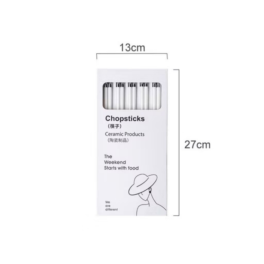 【生活市集】 北歐風黑白素色筷子 陶瓷筷子餐具 湯匙湯勺 便攜餐具西餐餐具西餐具 餐筷 餐具 餐桌民宿咖啡廳餐-規格圖9