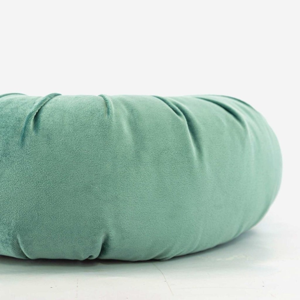 【生活市集】 加厚600g莫蘭迪素色蒲團坐墊 圓形純色坐墊 椅墊 布藝加厚坐墊 靠墊 椅墊輕奢榻榻米坐墊-細節圖6