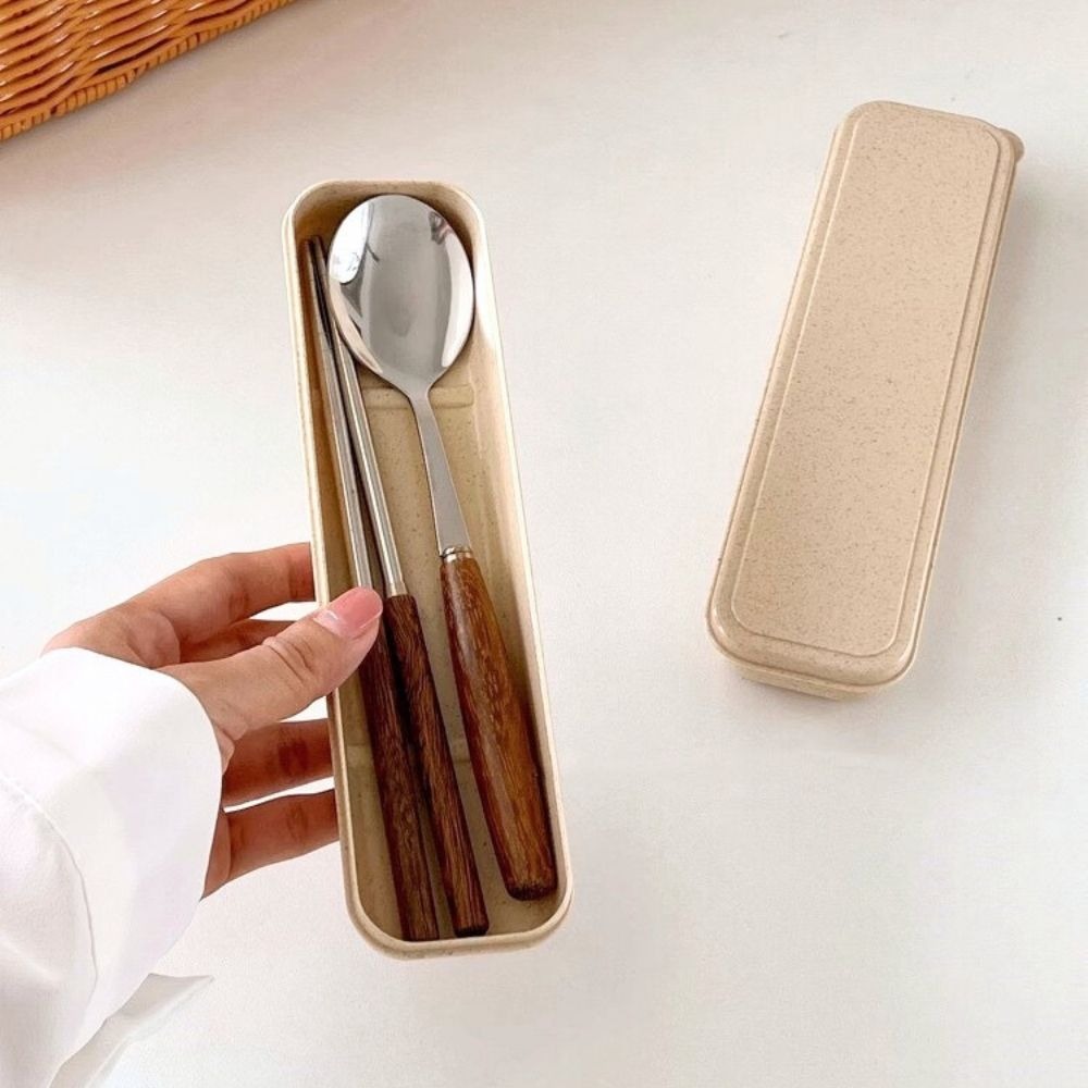 【生活市集】 韓系不銹鋼西餐餐具 不鏽鋼餐具 木柄餐具 木柄西餐叉 不銹鋼勺 西餐勺燭光晚餐餐具筷子湯匙牛排刀-細節圖7