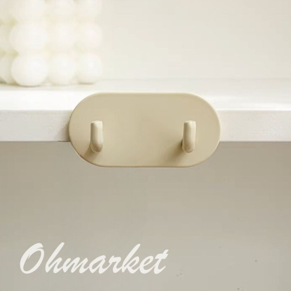 【生活市集】奶油色系鐵製壁掛鉤 附黏貼背膠 免打孔 掛勾 衣帽架 掛鉤架 掛衣鉤 鑰匙鉤 金屬掛鉤玄關掛鉤-細節圖8