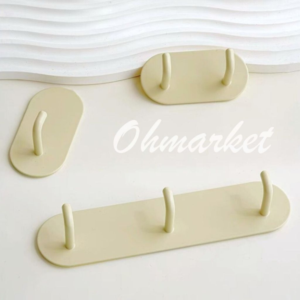 【生活市集】奶油色系鐵製壁掛鉤 附黏貼背膠 免打孔 掛勾 衣帽架 掛鉤架 掛衣鉤 鑰匙鉤 金屬掛鉤玄關掛鉤-細節圖9