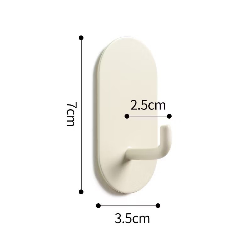 單鉤 / 奶油色【奶油色系黏貼掛鉤】