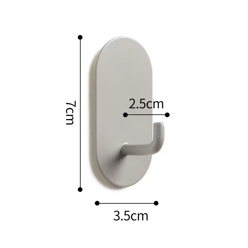 單鉤 / 暖灰色【奶油色系黏貼掛鉤】