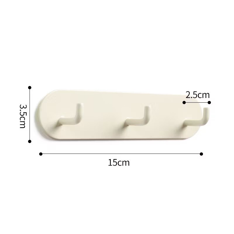 【生活市集】奶油色系鐵製壁掛鉤 附黏貼背膠 免打孔 掛勾 衣帽架 掛鉤架 掛衣鉤 鑰匙鉤 金屬掛鉤玄關掛鉤-規格圖9