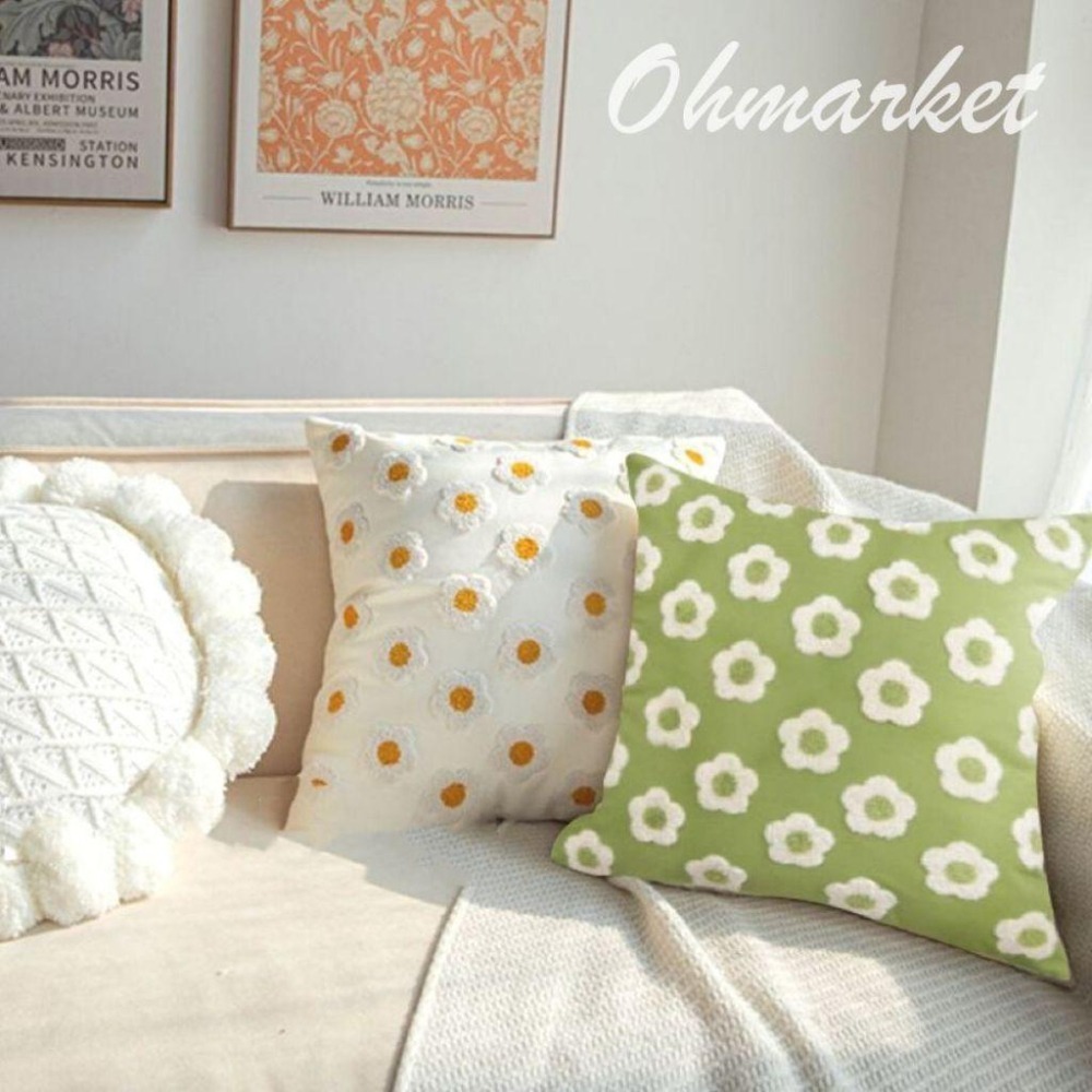 【生活市集】 小清新小花造型抱枕 可拆洗抱枕 抱枕套 坐墊沙發抱枕造型抱枕北歐抱枕兩用沙發靠墊枕頭套-細節圖6