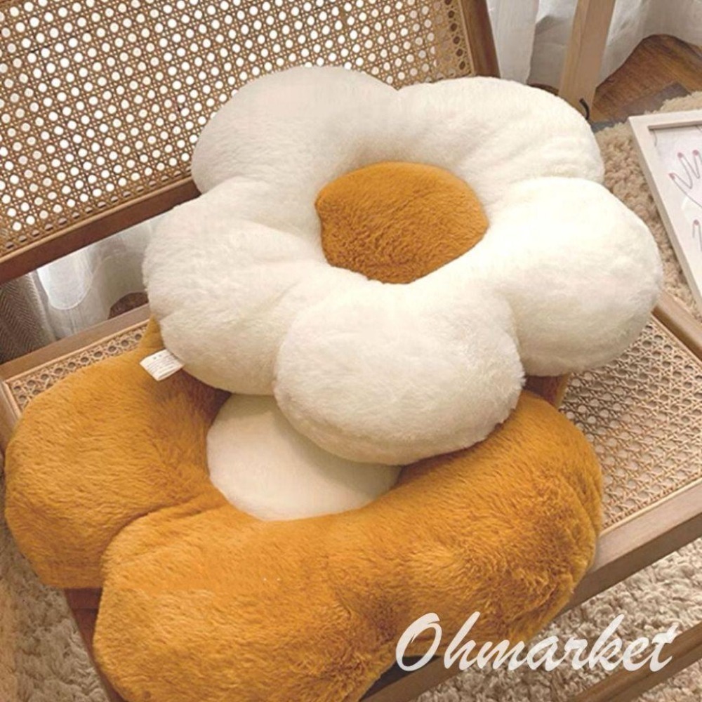 【生活市集】 小清新小花造型抱枕 可拆洗抱枕 抱枕套 坐墊沙發抱枕造型抱枕北歐抱枕兩用沙發靠墊枕頭套-細節圖7