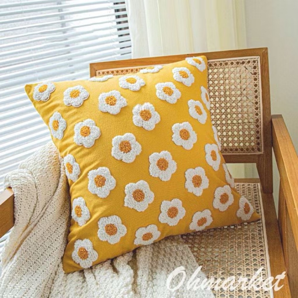 【生活市集】 小清新小花造型抱枕 可拆洗抱枕 抱枕套 坐墊沙發抱枕造型抱枕北歐抱枕兩用沙發靠墊枕頭套-規格圖9