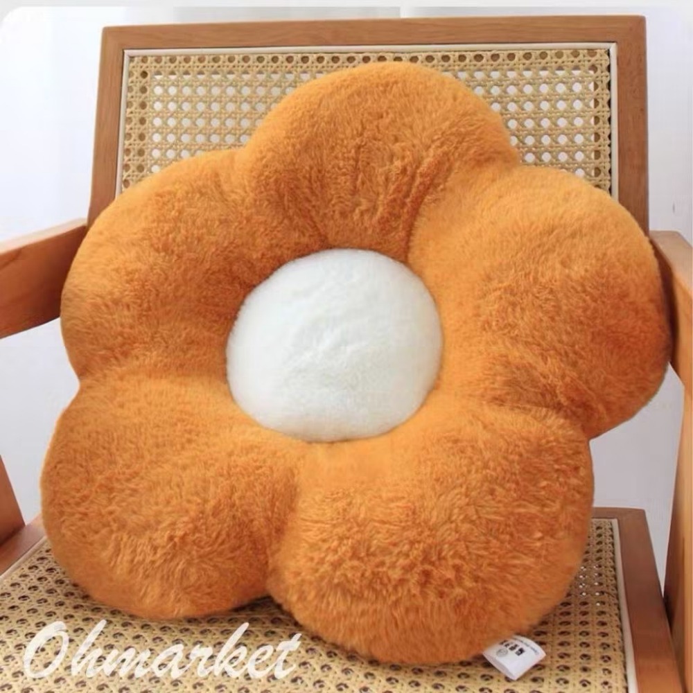 黃色花瓣 50x50【仿兔絨小花抱枕】