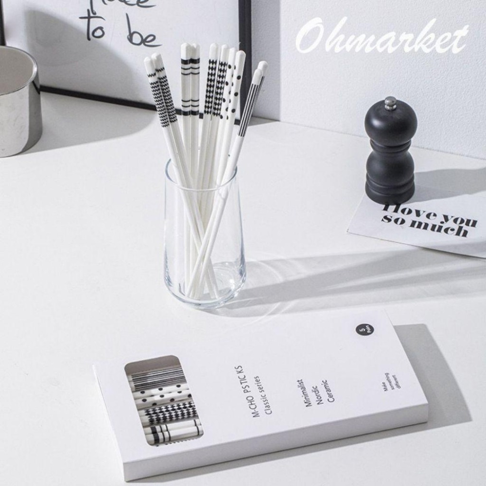 【生活市集】 北歐風陶瓷筷子 筷子餐具 湯匙湯勺 便攜餐具 西餐餐具 西餐具 餐筷 餐具 餐桌民宿咖啡廳餐具-細節圖5