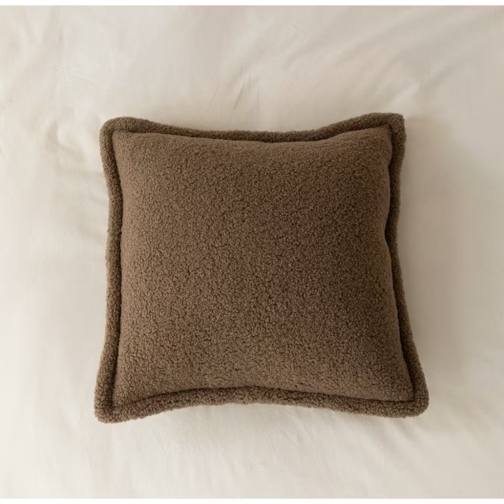 灰咖 45x45 【羊羔絨枕套】