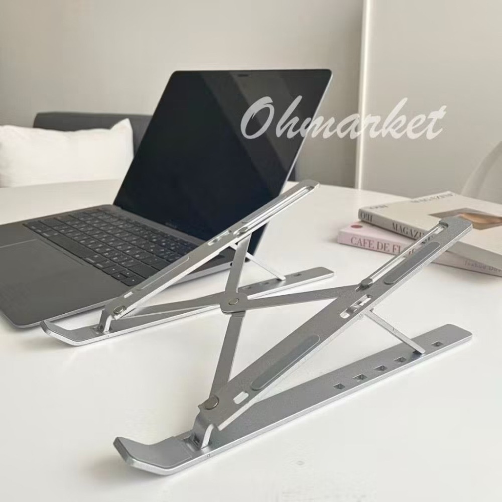 【生活市集】加大18寸筆電金屬支架 鋁合金筆電支架 摺疊筆電架 電腦架 筆電散熱架 筆電散熱 折疊筆電-細節圖6