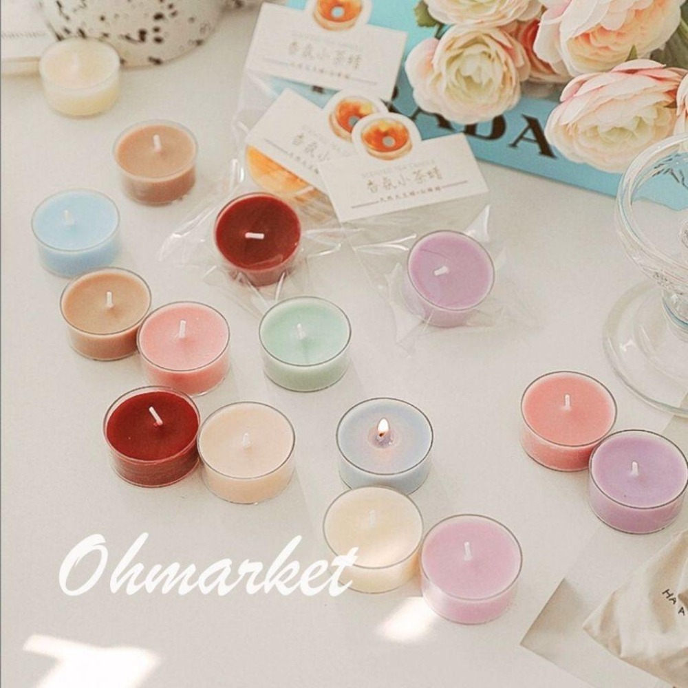 【生活市集】 馬卡龍香氛小茶蠟 香氛蠟燭 香薰蠟燭 小茶蠟 小蠟燭 求婚蠟燭告白蠟燭造型蠟燭派對佈置場地佈置-細節圖3
