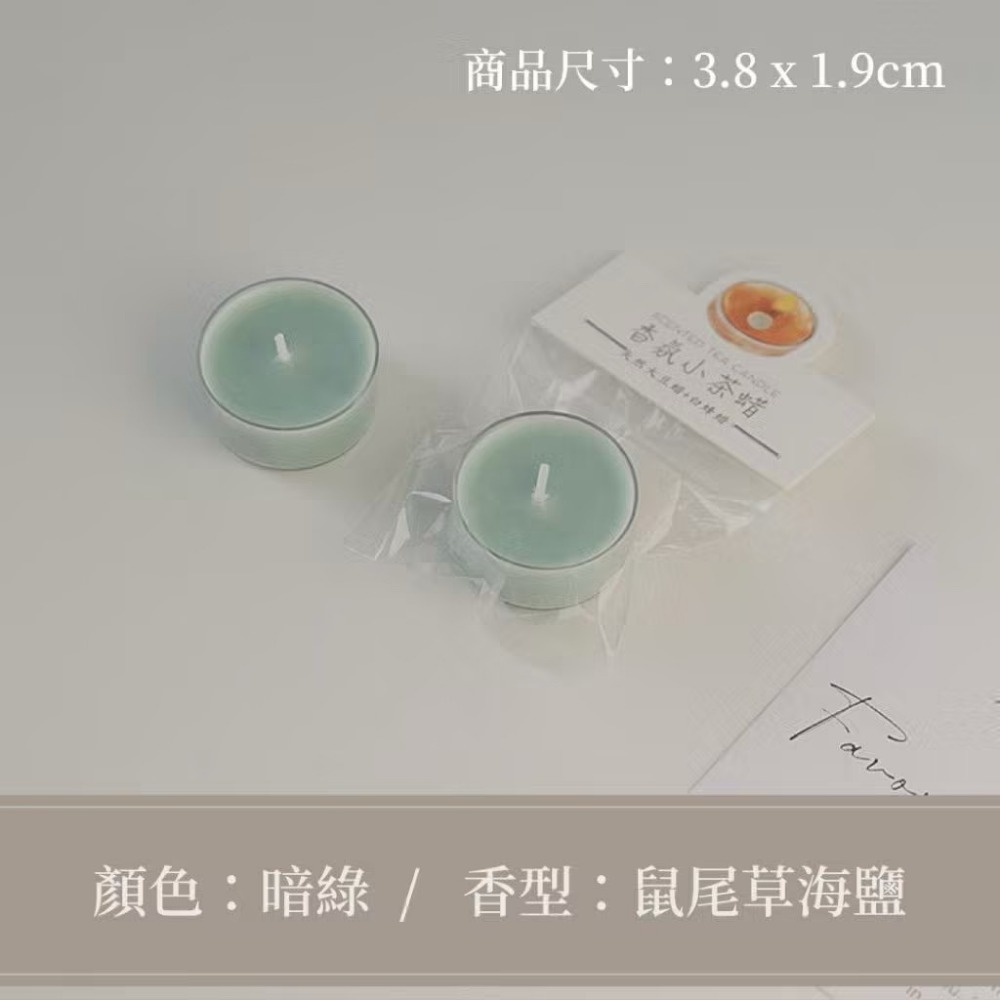 暗綠 / 鼠尾草海鹽【馬卡龍小茶蠟】