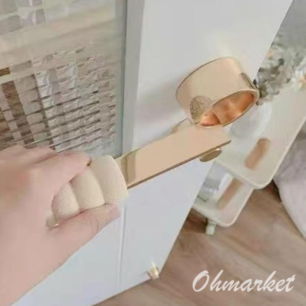 【生活市集】 奶油卷防撞門把套 門把手護套 防撞墊 防撞門把 保護套 防撞把手門把手套房門把手房間裝飾進門把手-細節圖2