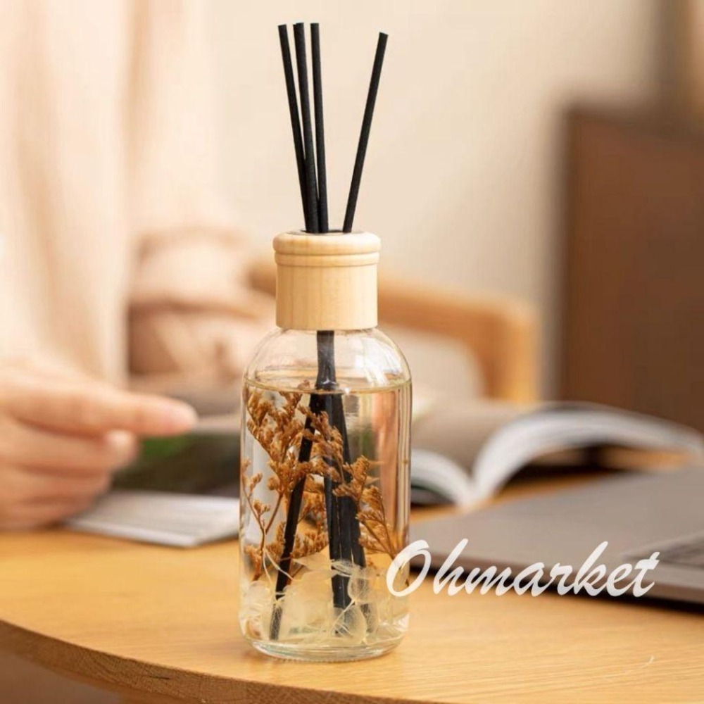 【生活市集】 韓系花香薰擴香瓶 無火香薰 香氛擴香瓶 藤條 乾燥花擴香瓶擴香棒瓶薰香室內擴香環境除臭-細節圖3