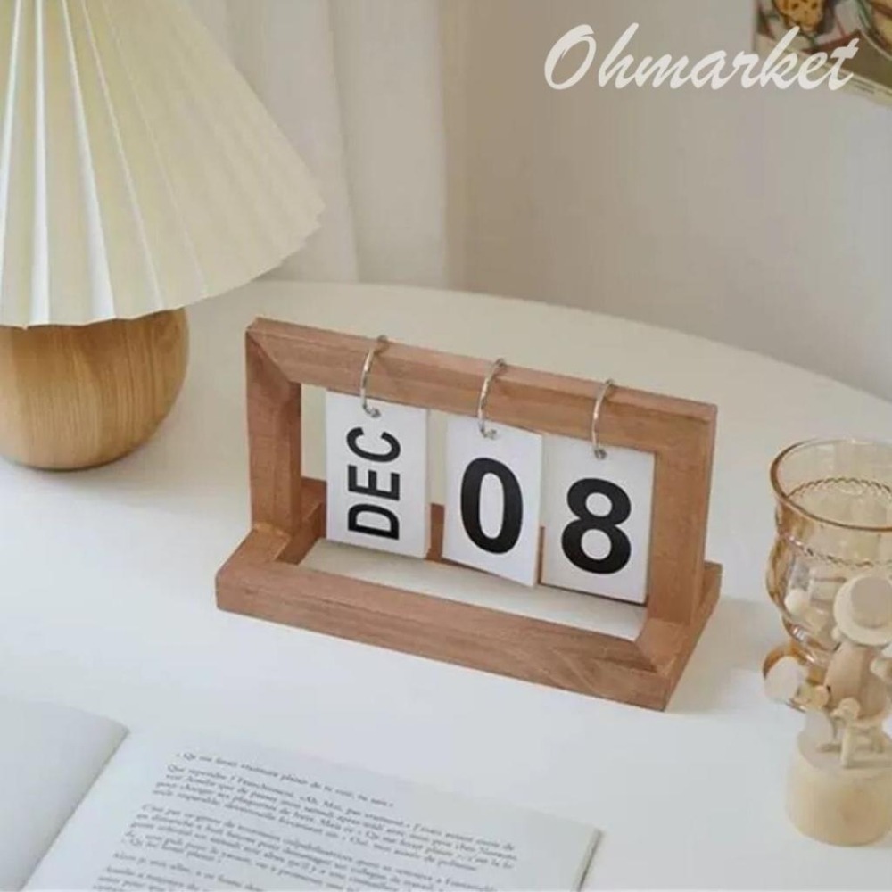 【生活市集】 原木翻頁桌曆 檯曆 翻頁日曆 檯曆 日曆 萬年曆 桌曆 月曆 桌面日曆-細節圖4