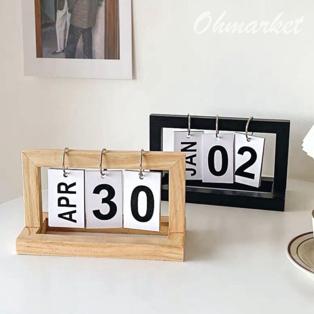 【生活市集】 原木翻頁桌曆 檯曆 翻頁日曆 檯曆 日曆 萬年曆 桌曆 月曆 桌面日曆-細節圖6