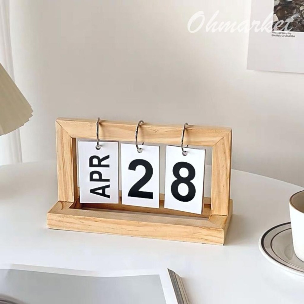 【生活市集】 原木翻頁桌曆 檯曆 翻頁日曆 檯曆 日曆 萬年曆 桌曆 月曆 桌面日曆-細節圖7