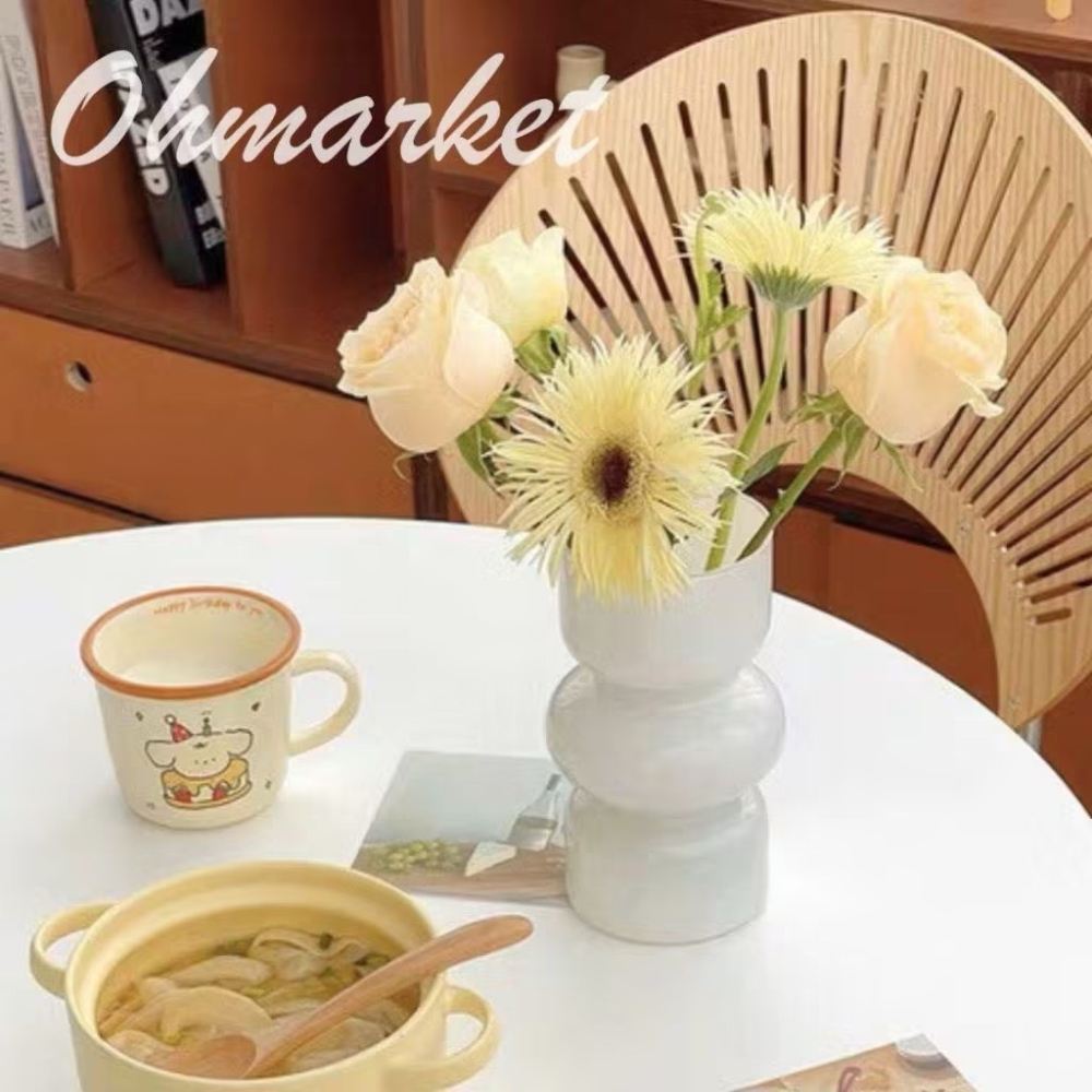 【生活市集】 法式三波造型花瓶 彩色花瓶花插 玻璃花瓶 透明花瓶 插花瓶 玻璃擺件 桌面裝飾 乾燥花花瓶-細節圖5