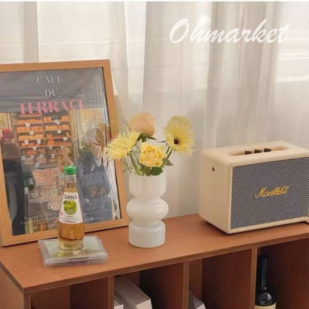 【生活市集】 法式三波造型花瓶 彩色花瓶花插 玻璃花瓶 透明花瓶 插花瓶 玻璃擺件 桌面裝飾 乾燥花花瓶-細節圖8