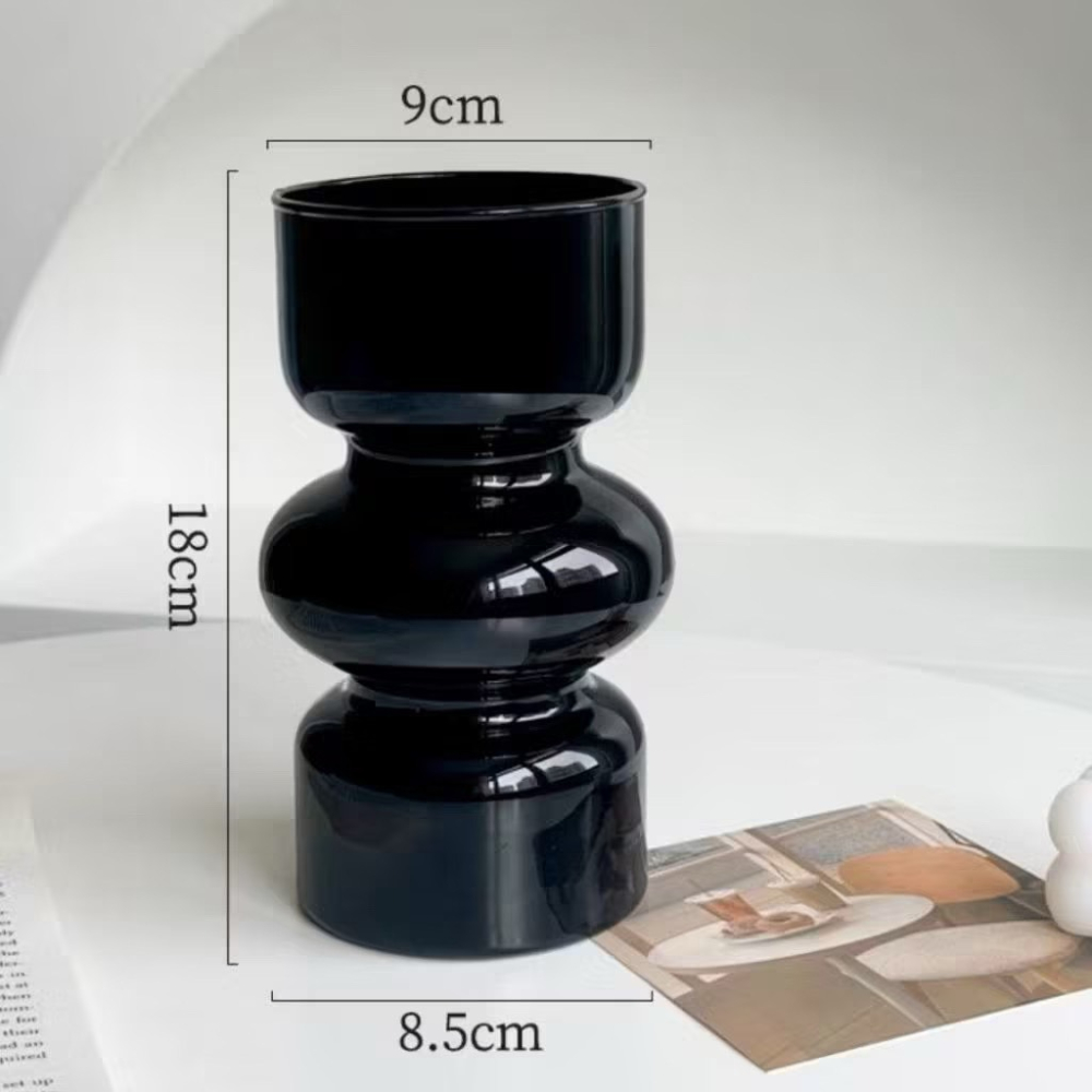 【生活市集】 法式三波造型花瓶 彩色花瓶花插 玻璃花瓶 透明花瓶 插花瓶 玻璃擺件 桌面裝飾 乾燥花花瓶-細節圖11
