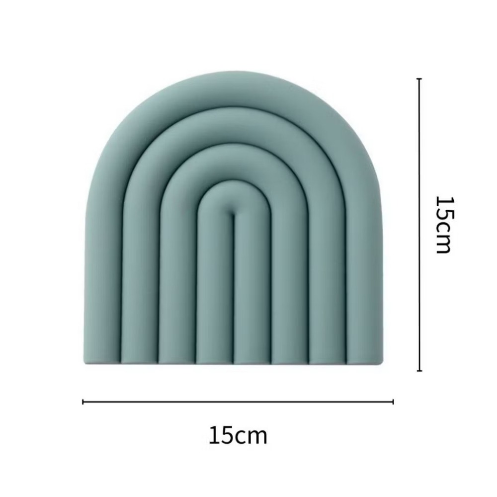 灰藍【半月矽膠隔熱墊】