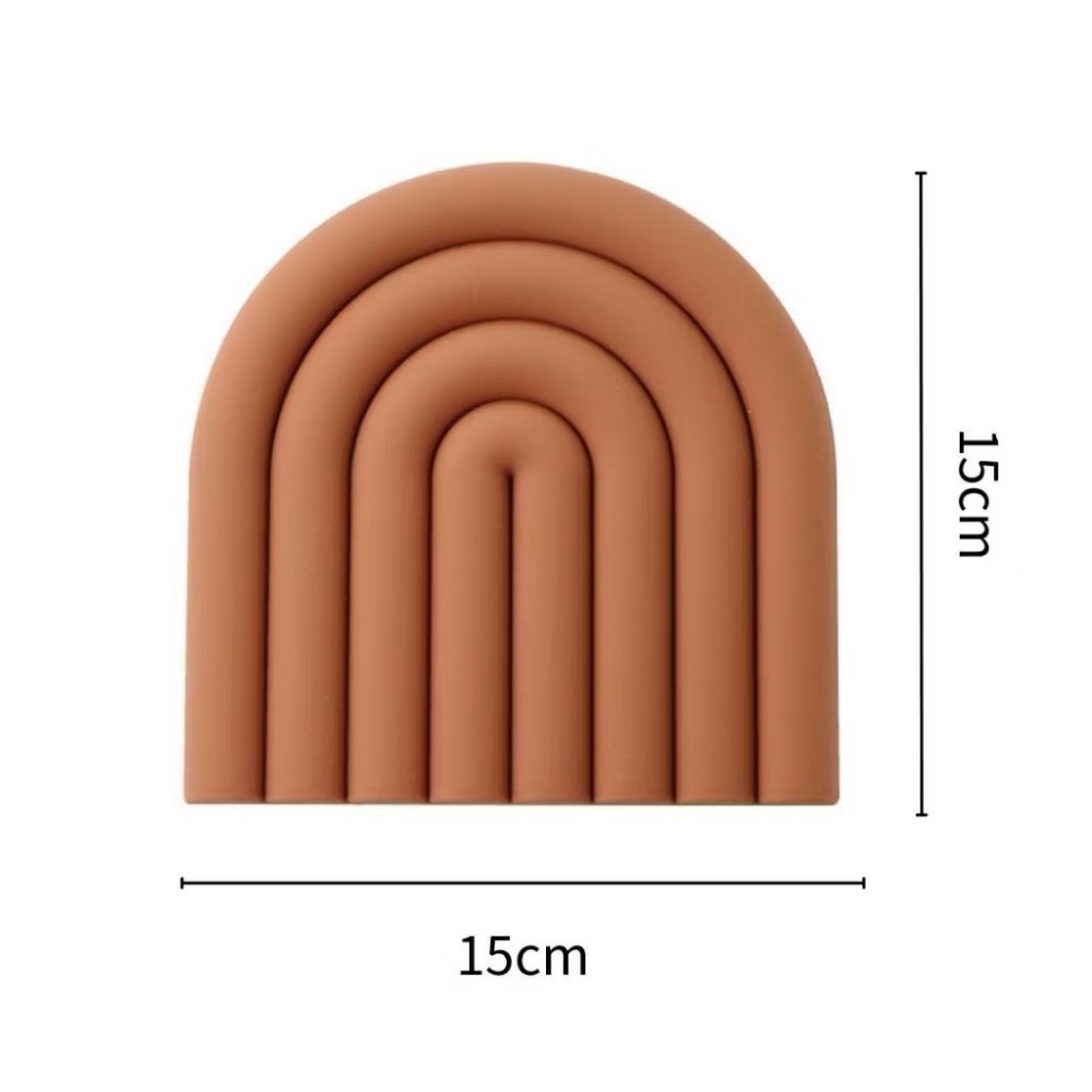 褐橘【半月矽膠隔熱墊】