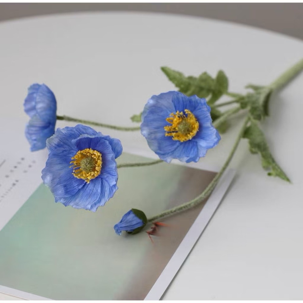 淺藍【虞美人仿真花】
