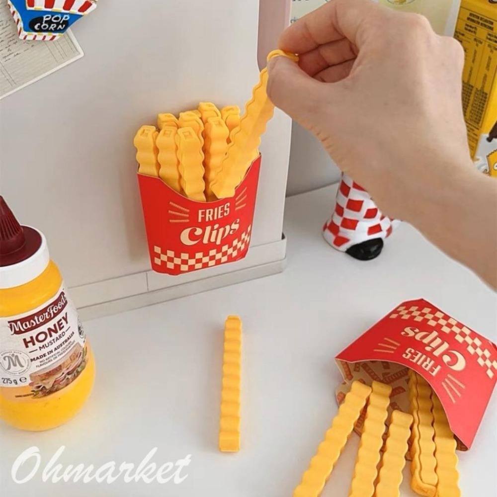 【生活市集】 薯條封口夾 薯條盒封口夾 造型封口夾 廚房收納 薯條密封夾 零食收納 密封夾 收納 封口 設計-細節圖6