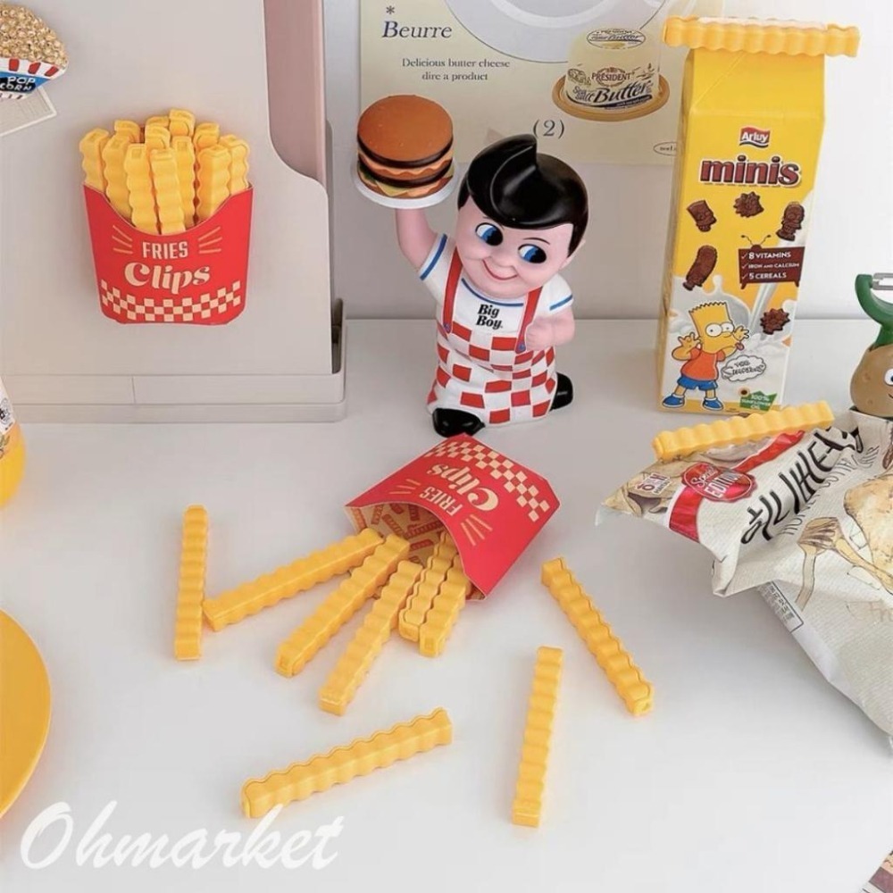 【生活市集】 薯條封口夾 薯條盒封口夾 造型封口夾 廚房收納 薯條密封夾 零食收納 密封夾 收納 封口 設計-細節圖7