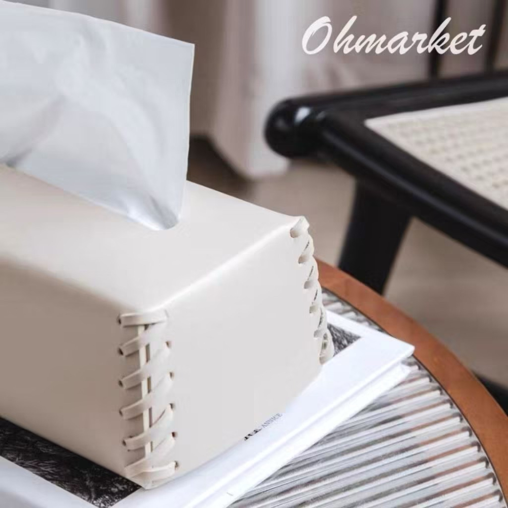 【生活市集】北歐皮質編織面紙套 衛生紙盒衛生紙套抽紙套 面紙收納民宿編織抽紙收納袋衛生紙收納紙巾盒-細節圖4