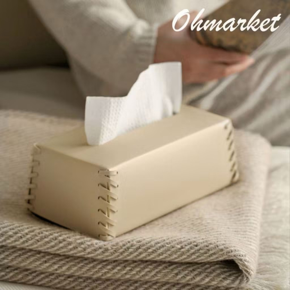 【生活市集】北歐皮質編織面紙套 衛生紙盒衛生紙套抽紙套 面紙收納民宿編織抽紙收納袋衛生紙收納紙巾盒-細節圖6