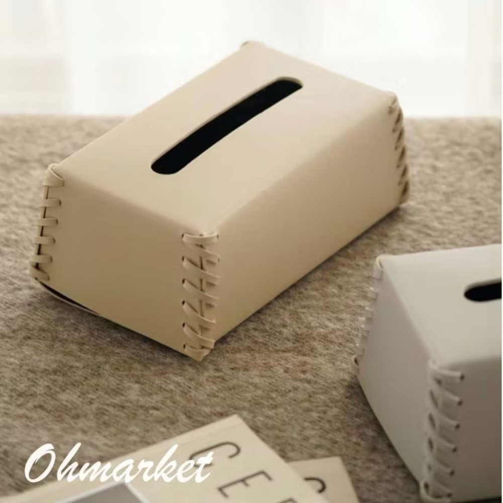 【生活市集】北歐皮質編織面紙套 衛生紙盒衛生紙套抽紙套 面紙收納民宿編織抽紙收納袋衛生紙收納紙巾盒-細節圖7