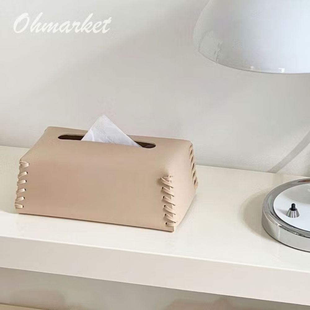 【生活市集】北歐皮質編織面紙套 衛生紙盒衛生紙套抽紙套 面紙收納民宿編織抽紙收納袋衛生紙收納紙巾盒-細節圖9