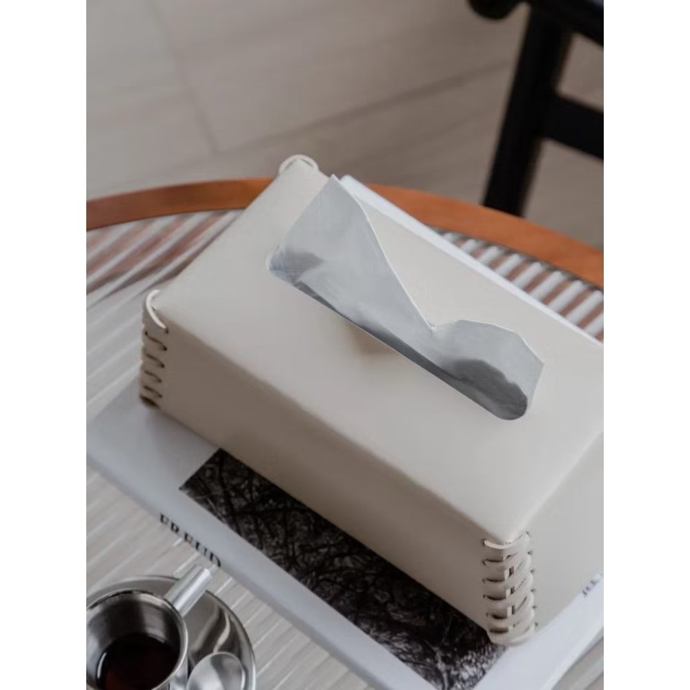 【生活市集】北歐皮質編織面紙套 衛生紙盒衛生紙套抽紙套 面紙收納民宿編織抽紙收納袋衛生紙收納紙巾盒-規格圖11