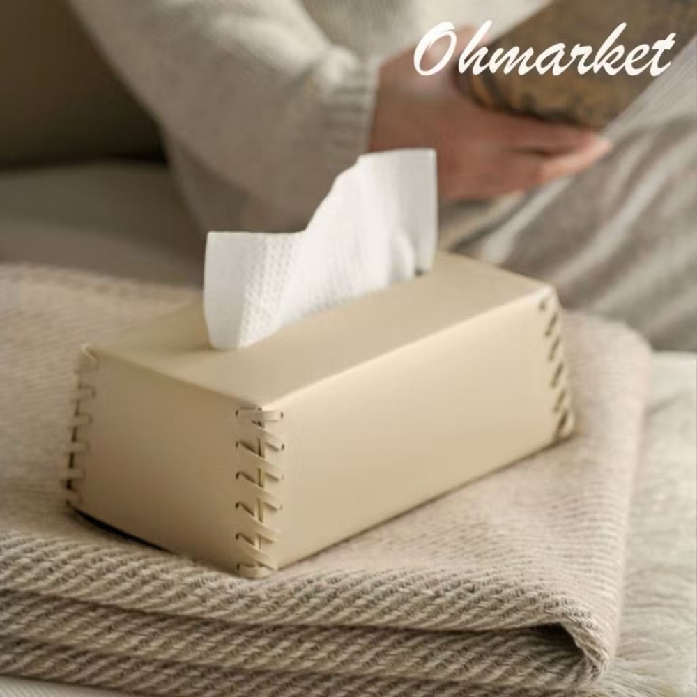 【生活市集】北歐皮質編織面紙套 衛生紙盒衛生紙套抽紙套 面紙收納民宿編織抽紙收納袋衛生紙收納紙巾盒-規格圖11