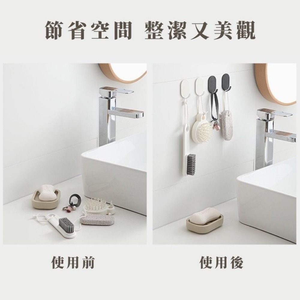 【生活市集】 素色鐵製壁掛鉤 附3M貼片 免打孔 掛勾 衣帽架 掛鉤架 掛衣鉤 鑰匙鉤 金屬掛鉤 玄關掛鉤 浴室-細節圖8